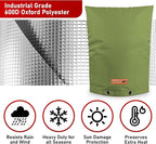 Redford Supply Co. Cold Snap (5°F) Backflow Preventer Insulation Cover, 20"W x 34"H, Pipe Insulation, Water Sprinkler Covers for Outside, Sprinkler Backflow Cover for Winter, Well Pump Bag (Green)