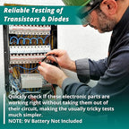 Excelta Pocket Transistor & Diode Tester, Continuity Check, Made in USA (9V Battery Not Included), Professional