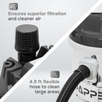 10 Gallon 4.0 Peak HP Wet/Dry Vacuum, Stainless Steel Tank, 3 in 1 Function Portable Shop Vacuum with Attachments, Ideal for Jobsite, Garage & Workshop.