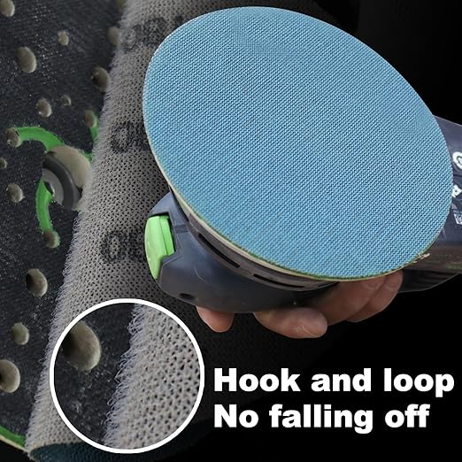 40 PCS Mesh Disc 6 inch Sanding Discs 120 grit Ceramic Abrasive Sandpaper Hook and Loop Orbital Sander Pads for Coating Removal,Body Repair, Auto Sanding