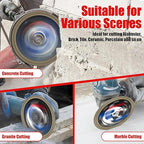 5PCS 4.5” Diamond Saw Blades for Angle Grinder, X-Turbo Tile Cutting Blade for Dry & Wet Cutting, Fast Smooth Cutting for Alabaster Concrete Granite Marble