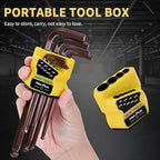SAE Hex Key Set Ball End Long Arm S2 – 9PCS SAE Allen Wrenches, S2 Alloy Steel, 1/16–3/8 Inch, 6.7in, Bronze Finish, for US Standard Screws, Furniture, Bike Repairs