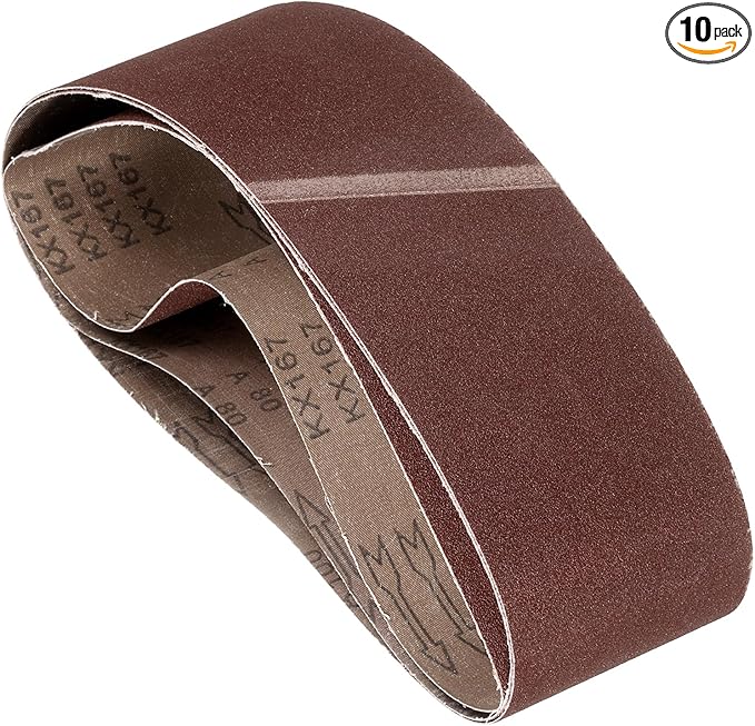 10 Pcs Sanding Belts 6 x 48 Inch 100 Grit Aluminum Oxide Abrasive Sandpaper for Belt Sander Metal Grinding Wood Working Weld Rust Removal