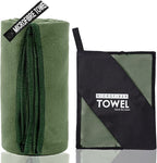 Microfiber Travel Towel, Soft Lightweight Quick Dry Towel, Super Absorbent Compact Travel & Sports & Beach Towels for Camping, Backpack, Gym, Swimming, Yoga, Hiking (L:24"×48" -ArmyGreen)