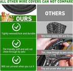10FT Split Cable Management Sleeve Wire Loom Tubing Cord Protector for High-Temperature Automotive Harness Wires and Home Cable Management,Self-Wrapping Braided Cord Covers (1/2 Inch)