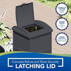 Suncast 4 Pack Outdoor Waste Bin Trash Hideaway Container with Latching Lid, 33 Gallon Capacity