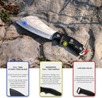11 Inch Hatchet with Sheath, Small Compact Machete Axes, Fixed Blade Full Tang Camping Tactical Knife for Woodworking, Garden Machete Axe with Sheath for Bushcraft Yards Bushes Wood, A2BK