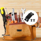 6 Pcs Tape Measure Holder Clip Measuring Tape Holder Metal Measuring Tape Belt Holder Tape Holder for Tool Belt with Rivets Tape Measure Hanging Tape Holder for Easy to Carry Matte Black