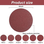 Blulu 22 Pieces Sanding Belts and Sanding Discs Set Includes 4 x 36 Inch Belts (80/120/150/240/400 Grits) and 6 Inch Self Adhesive No Hole Alumina Disc for Bench Combination Sander Woodworking