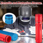 Zonon 4 Pcs Electrode Rod Storage Tube 14 Inch Airproof and Waterproof Welding Rod Holder for Canister(Red and Blue)