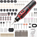 Mini Cordless Rotary Tool Kit, 6-Speed and USB Charging with 138 Accessories, Multi-Purpose 4.2V Power Rotary Tool for Sanding, Polishing, Drilling, Etching, Engraving, DIY Crafts