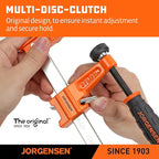 Jorgensen 2-Piece Steel Bar Clamp Set, Light Duty F-Clamp, 8-inch & 12-inch