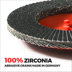 Jumbo Zirconia Flap Discs 4 1/2 for Angle Grinder, 80 Grit Type 27 High Density Trimmable 5/8"-11 inch Grinding Wheels for Grinding, Rust Removal, Sanding and Finishing - 10 Pack