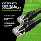 GearIT 100-Pack, Cat5e Ethernet Patch Cable 3 Feet - Snagless RJ45 Computer LAN Network Cord, Black - Compatible with 48 Port Switch POE Rackmount 48port Gigabit