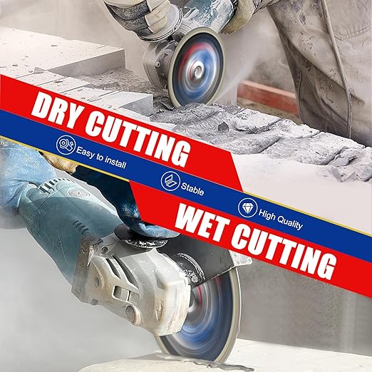 7" Diamond Saw Blades for Angle Grinder, X-Turbo Tile Cutting Blade for Dry & Wet Cutting, Fast Smooth Cutting for Alabaster Concrete Granite Marble 1PC
