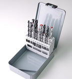 DRILLFORCE 18pc Combination Drill Set - HSS, Brad Point Wood, Masonry Drill Bits