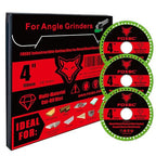 FOXBC 4 Inch Indestructible Multi-Material Cut Off Disc for Angle Grinders, 7/8" Arbor - 3 Pack