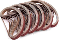 48 PCS 1/2 x 18 Sanding Belts, 1/2x18 Aluminum Oxide Sanding Belts for Mini Air Belt Sander, 8 Each of 40,60,80,120,180,240 Grit
