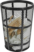 Global Industrial Outdoor Metal Trash Container Black, 48 Gallon