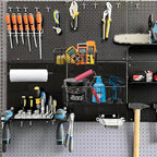 310PCS Pegboard Accessories Organizer Kit, Peg Board Baskets and Paper Towel Holder for 1/8 and 1/4 inch Pegboard Hooks Assortment,Metal Hooks for Hanging Storage (Basket Set)