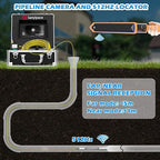 Sanyipace Sewer Camera with Locator 100 FT/30 M, Drain Pipe Inspection Camera with Detector, Waterproof Cámara Probe w/h 512Hz Transmitter, Distance Counter, 9" Color Screen, 16GB TF Card, 5mm Cable