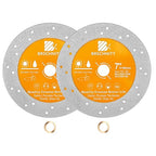 Rock Slab Grinding Disc - 7 inch Glass Cutter Disc (2pcs), Granite Cutting Disc, Diamond Grinder Wheel for Rock Slab, Stone, Tile, Marble, Granite, Glass Diamond Cutting Discs