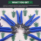 Keadic 6Pcs 5" Wire Cutters with Internal Spring and Soft Rubber Handle, Mini Flush Cutters, Micro Cutting Pliers Wire Nippers, Small Side Cutters for Hobby Modeling Jewelry Electronic Crafts (Blue)
