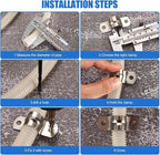 90 Pcs Two Hole Strap U Clamp,Pipe Strap U Bracket Clamp, Stainless Steel Rigid Pipe Strap U Bracket Tube Strap Clamp Kit for Pipe Tube Fixing Mounting - 5/16" 3/8" 9/16" 1/2" 5/8" 3/4" 1"