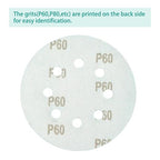 100PCS Premium Green Sanding Discs Set, 5-Inch 8-Hole Sandpaper for Random Orbital Sander, Including 60,80,100,120,150,180,240,320,400,600 Grit