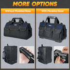 TICONN Heavy Duty Tool Bag with Multi-Pockets, Portable Tool Box Organizer Storage Bag, with Adjustable Shoulder Strap and Ergonomic Handle (Blue, 14" Molded Base)