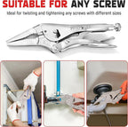 MAXPOWER 9-inch Long Nose Locking Pliers, Locking pliers with Two-position Opening Adjustment, Max Jaw Opening 3.14"