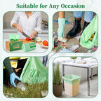 ECOLipak 13 Gallon Compostable Trash Garbage Bags, 50 Count (1 Roll) Biodegradable Heavy Duty Bathroom Kitchen Trash Bags for Home/Office, US BPI ASTM D6400 and OK Compost Home Certified