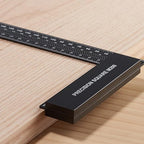 Precision Square Ruler for Measuring and Marking - Aluminum Steel Framing Tool for Professional Carpentry Use (100mm)