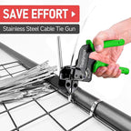 StainlessSteel Cable Tie Gun Set with 200PCS Ties - Special Tool For Fastening And Cutting Metal Cable Ties- Ideal for Chain Link Fence, Dog Fence,Outdoor Fencing, Exhaust Pipe.
