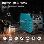 Plasma Cutter, [Blow Back Pilot Arc][Large LED][Air Sensor] 80Amp Non-HF CNC bestarc Plasma Cutter Machine 110V/220V Dual Voltage, 5/8" Clean Cut 1.57" Max Cut, PA/PT, 2T/4T for Beginners DIY