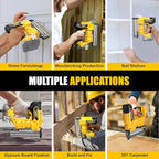 Cordless 18GA Brad Nailer Compatible with Dewalt 20V Max, 18 Gauge Nail Gun with 1000 Nials for Wood Carpentry, Brushless, 2 Mode, 5/8 to 1-1/4 Inch, Tool Only