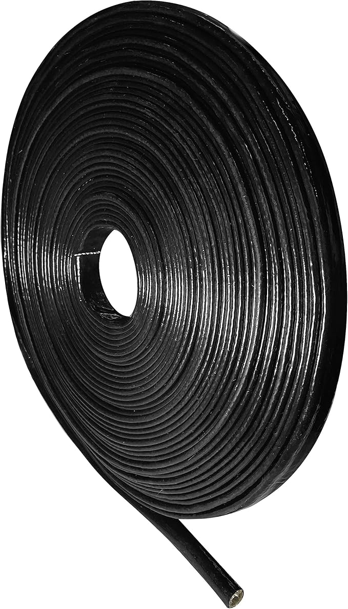 3/8 ID Heat Shielded Fire Thermo Armor Fire Sleeve Silicone Coated Fiberglass for Hose Lines & Electrical Wiring Black, 10 feet