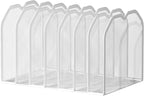White 7-Section File Folder Organizer for Desk – Metal Vertical File Holder, Desktop File Organizer Vertical Stand, Letter/A4 Folder Rack, Upright File Sorter, Office Paper Organizer