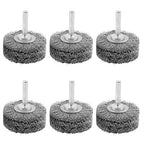 6 Pack 2 Inch Heavy Duty Wire Wheel Brush for Drill - 0.0118" Carbon Steel Bristles, 1/4" Hex Shank, 20000 RPM, Professional Paint & Rust Remover