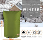 Backflow Preventer Insulation Cover - Water Pipe Insulation Sprinkler Cover for Outside - Insulated Backflow Cover Pouch for Irrigation Back Flow Valve in Winter or Sun Exposure (24"W x 36"H, GREEN)