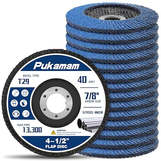 14 Pack of Flap Discs 4 1/2 for Angle Grinder Grit 40 Type 29 Zirconia Grinding Wheel for Wood Metal Sanding
