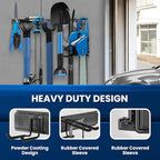 48'' All-Metal Garage Tool Organizer Wall Mount – Heavy-Duty Tool Rack Holds 450 lbs, Adjustable Hooks for Garage, Yard, and Garden Equipment