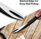 Lytool 14" Nail Puller & Cats Paw Pry Bar, Heavy Duty Cat's Claw Nail Remover with Forged CR-V Steel, Angled Chisel Tip & Non-Slip Grip for Home Renovation, Woodworking & DIY Projects
