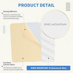 KING MOUNTAIN Canvas Repair Patch 9 x11 Inch 2 Pcs Self-Adhesive Waterproof Fabric Patch for Sofas, Tents, Furniture,Tote Bags, Car Seats (Beige2.0)