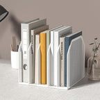 Vertical File Organizer for Desk - Metal Mesh File Holder with 5 Compartments, File Folder Rack & Document Storage Stand, File Sorter for Office/Home/School Use - 9.3" x 8.5" x 7.9"