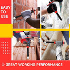 Masonry Chisel Set - 2-Piece Heavy Duty Pointed & Flat Rock Chisels 300x19mm | 40CR Steel Heat-Treated for Brick Concrete Stone - Demolition & Construction Tools