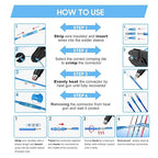 Kuject 260PCS Heat Shrink Wire Connectors, Multipurpose Electrical Wire Connectors Kit, Waterproof Solder Seal Terminal Connectors, Insulated Spade Crimp Ring Butt Splice Connectors for Marine Truck
