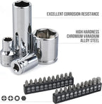 Amazon Basics Mechanic's Tool Socket Set With Case, 123-Piece