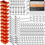 INCLY 276PCS Extra Thick 1/4" Pegboard Accessories Organizer Kit, Heavy Duty Black Pegboard Hooks with Bins & Paper Towel Holder, Peg Board Hook Assortment for Garage Wall Attachments Hanging Tools