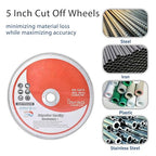 100 Pack 5 Inch Cut Off Wheels for Metal and Stainless Steel Cutting Discs for Angle Grinders 5 x .040 x 7/8 Inch